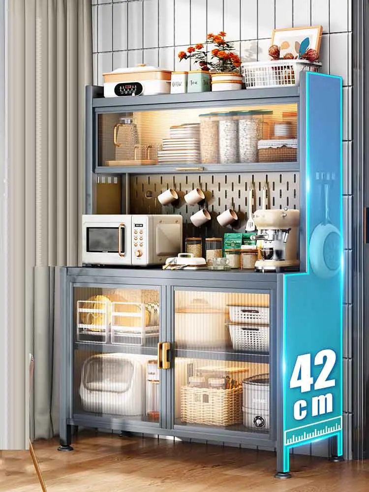 Living Room Multifunction Freestanding Bathroom Storage Cabinet Kitchen Storage Pantry Cabinet Shelf with Doors