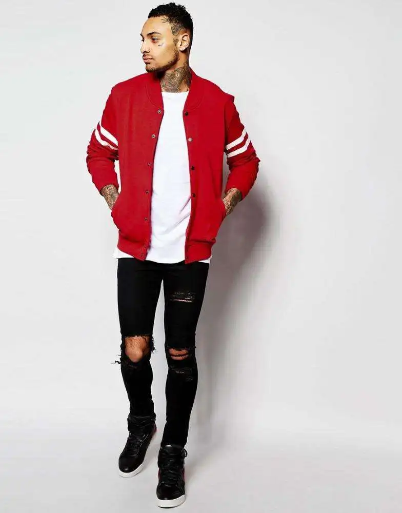 Clothing Suppliers Wholesale Cotton Red Jacket Baseball Jacket For Men