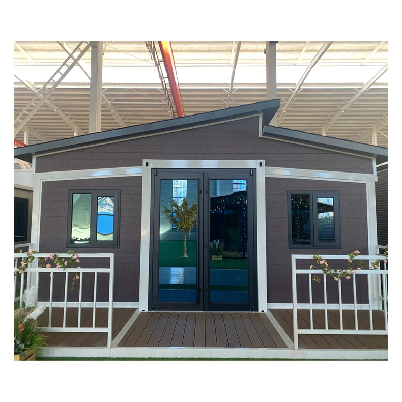 Высокое качество особенности двойные крылья складной дом с кухней и ванной контейнерный дом