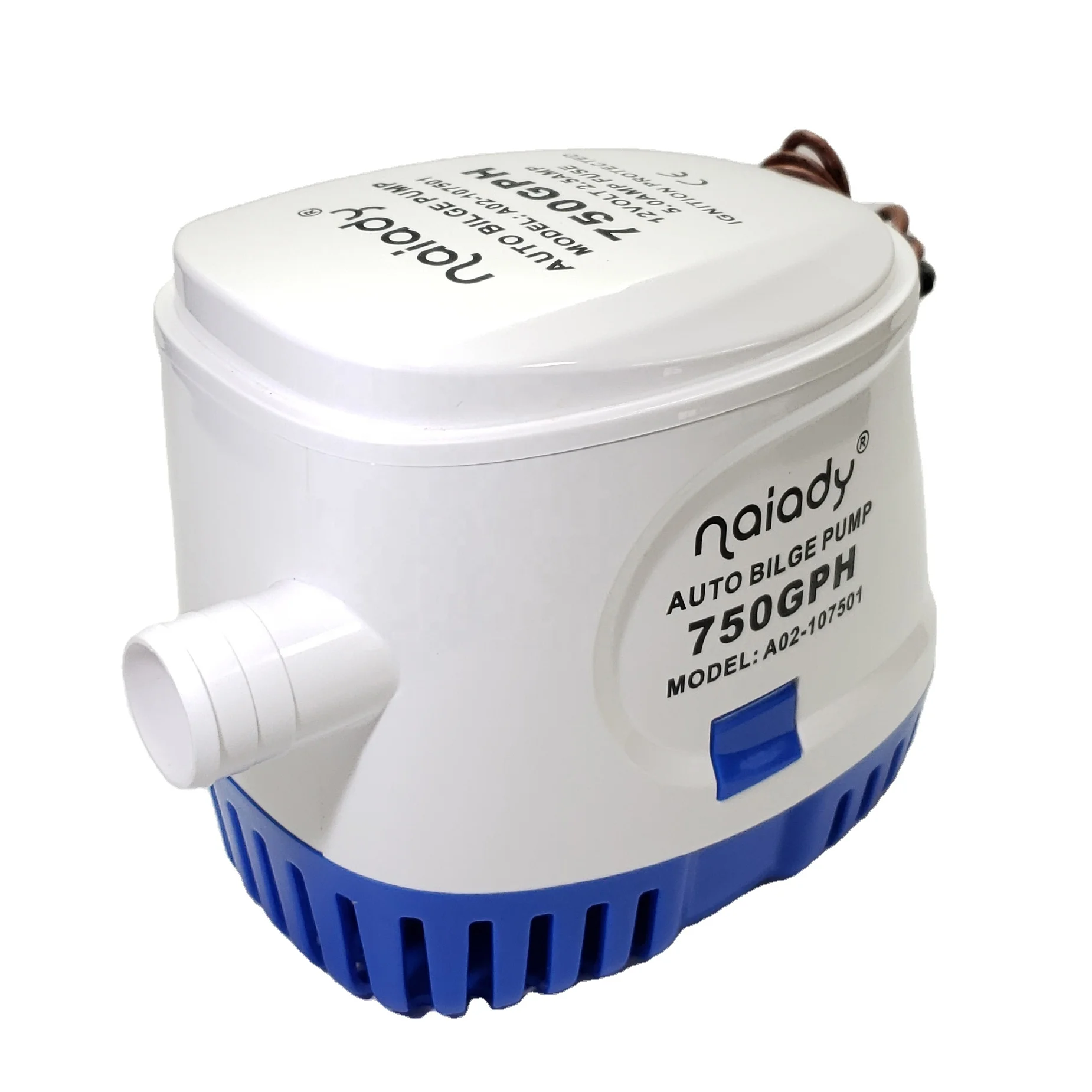 NAIADY 600GPH 12/24 volt electric submersible marine automatic boat bilge pump