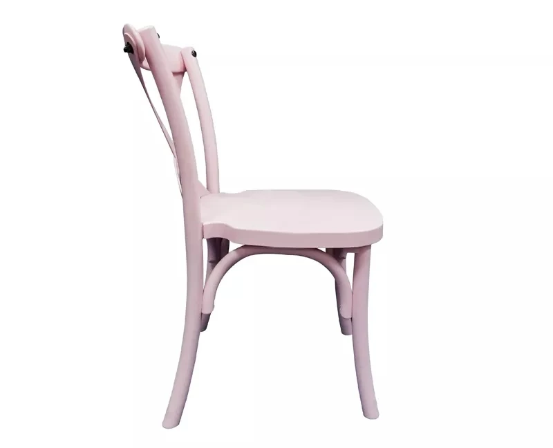 White pink Color Kids Plastic Children Crossback Chair Material X Back Chair for Wedding Event