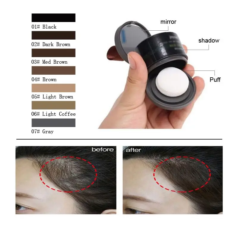 Hairline Shadow Powder Wholesale Oem Keratin Hair Thickener Hairline Filling Powder Hairline Powder Men Women