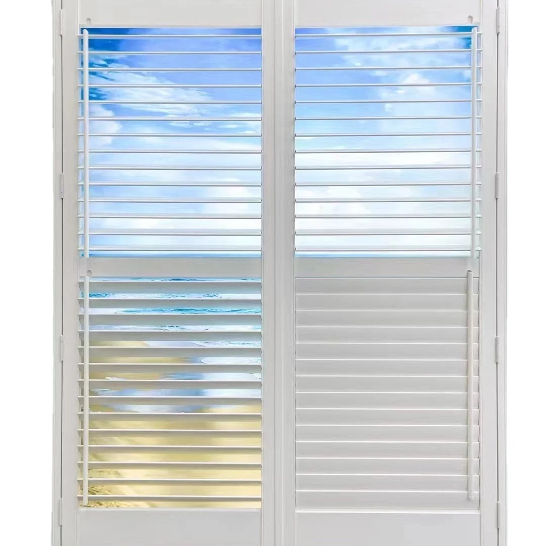 Customized Horizontal Pattern Plastic Color white PVC shutter blinds
