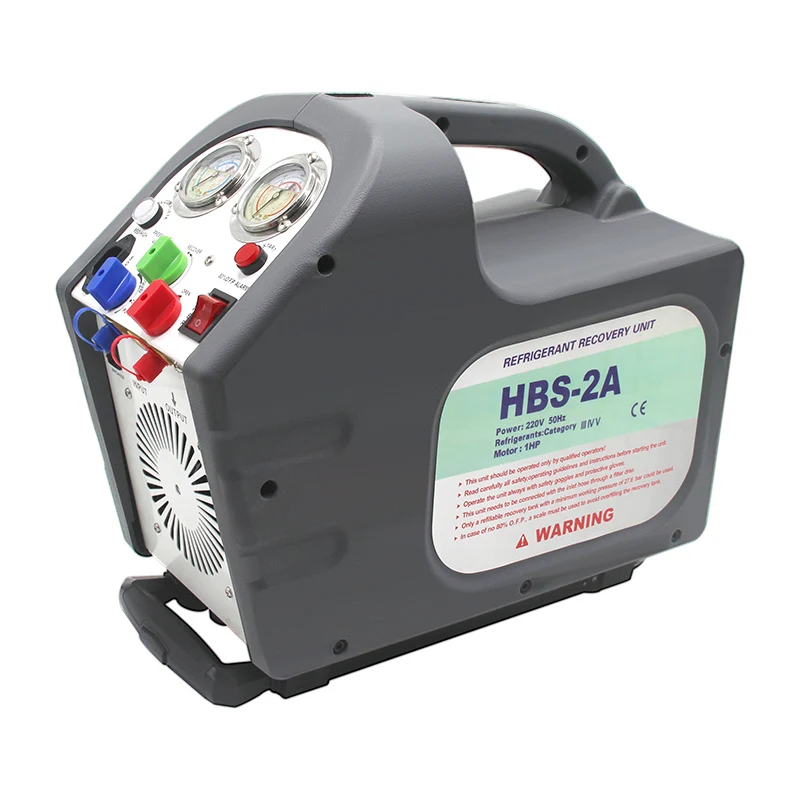 new 220V/110V CE HBS-1A HBS-2A 1HP R134a Auto AC Refrigerant Recovery machine Refrigerant recycling unit oil separation device