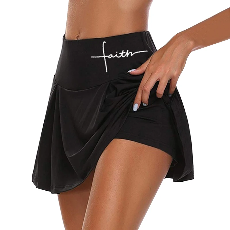 
Ladies Letter Print Sports Culottes High Waist Summer Fitness Shorts Casual Hip Lifting Shorts Running yoga tennis Shorts 