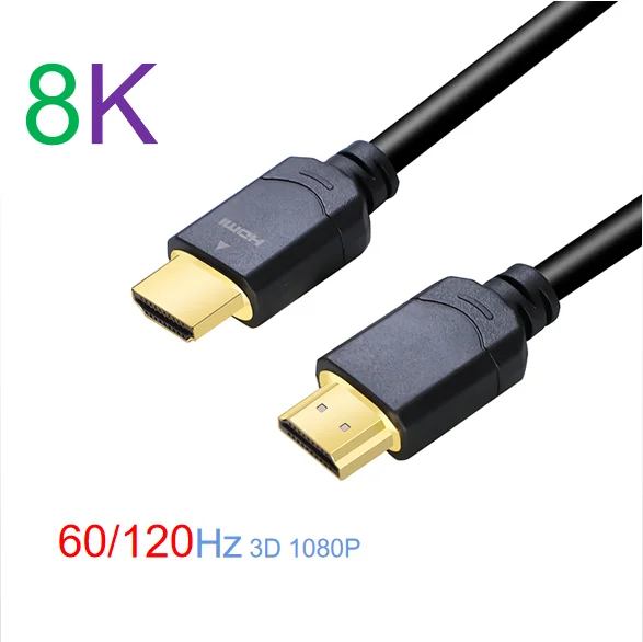 Wholesale Male to Male Hdmi to Hdmi 120Hz 8K 60Hz 3D HDR 48gps 8K Hdmi 2.1 Cable