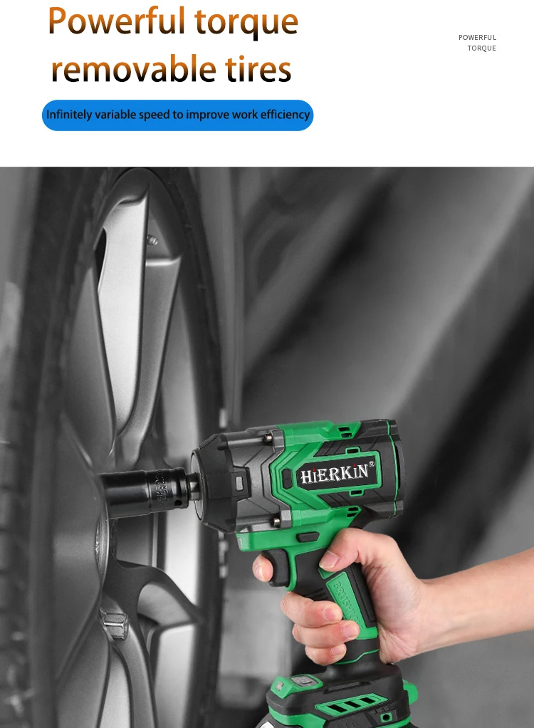21 Rechargeable Battery Portable Cordless Power Screwdrivers High Torque Brushless Lithium Electric Impact Wrench For Tires
