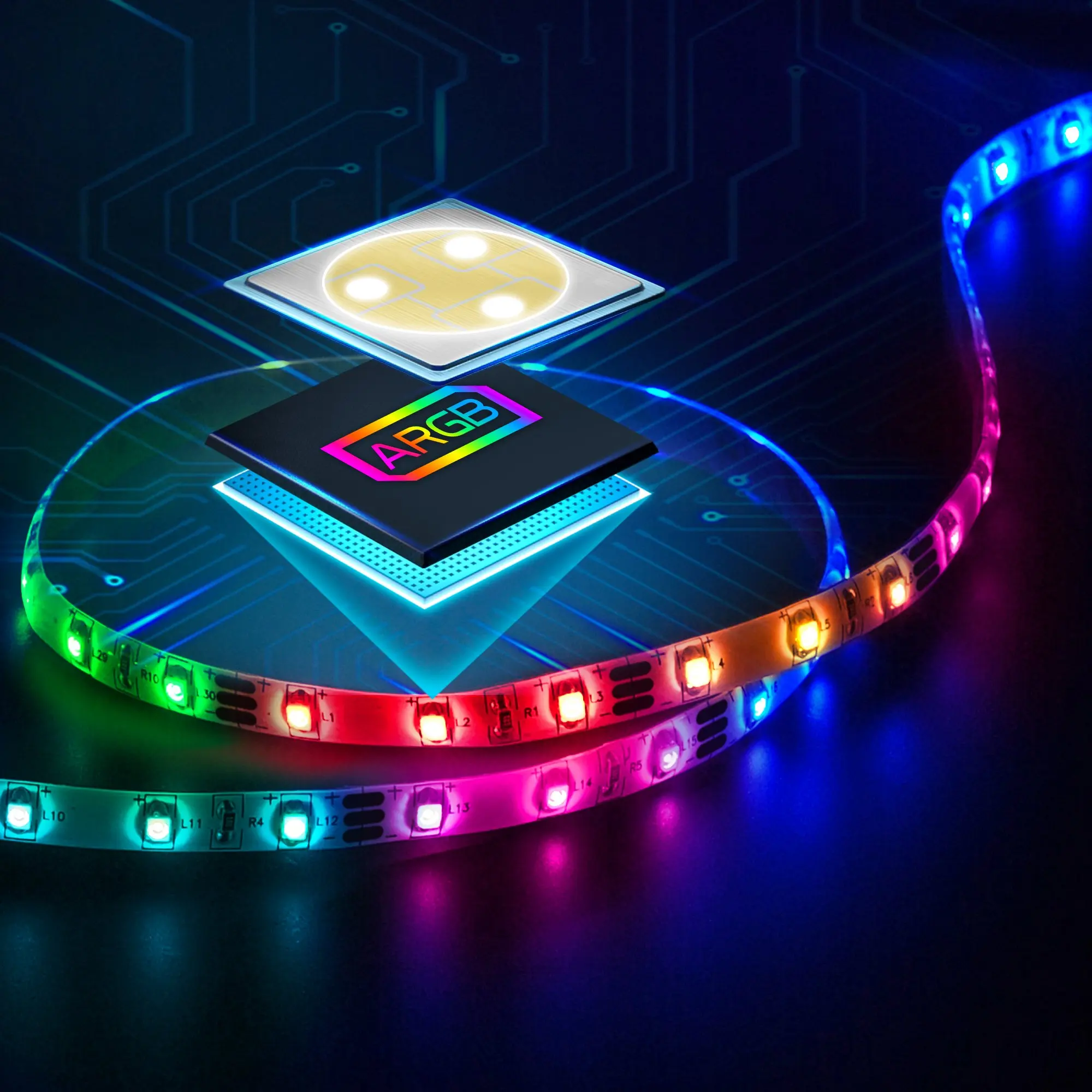 Разноцветная Светодиодная лента с Wi-Fi Tuya Smd 5050 WS2811, цветная Гибкая Водонепроницаемая лента для подсветки телевизора, 12 В постоянного тока