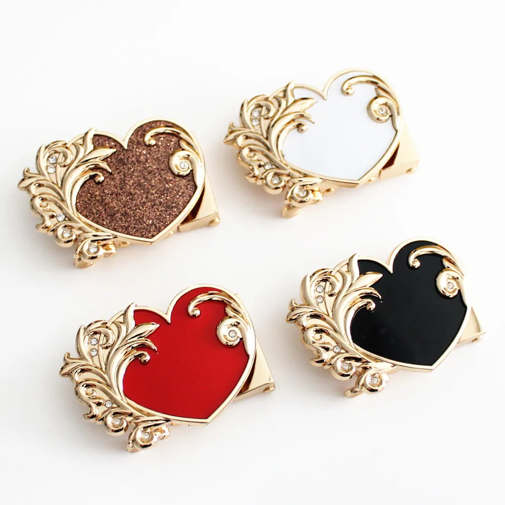 Ladies Rhinestone Heart Shape Belt Buckle