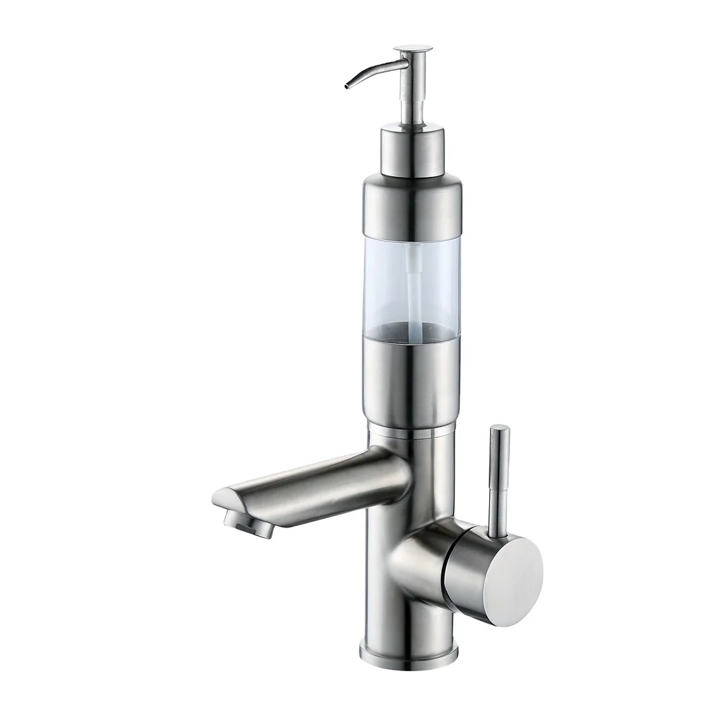 
Water tap Super practical hand sanitizer bottle faucet in one stainless steel wire drawing basin faucet 