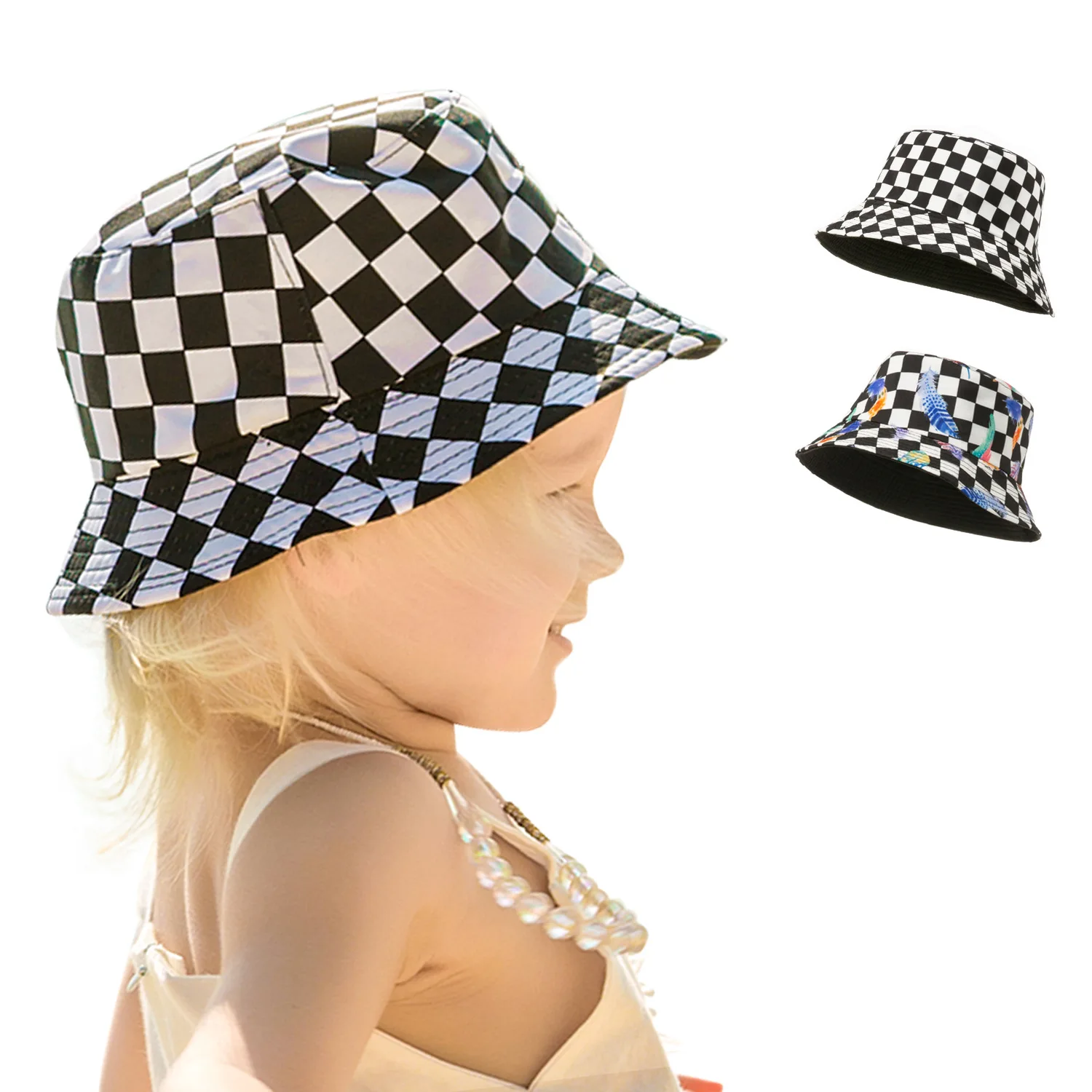 Wholesale kids beach hat brim summer sun hat bucket hat cotton