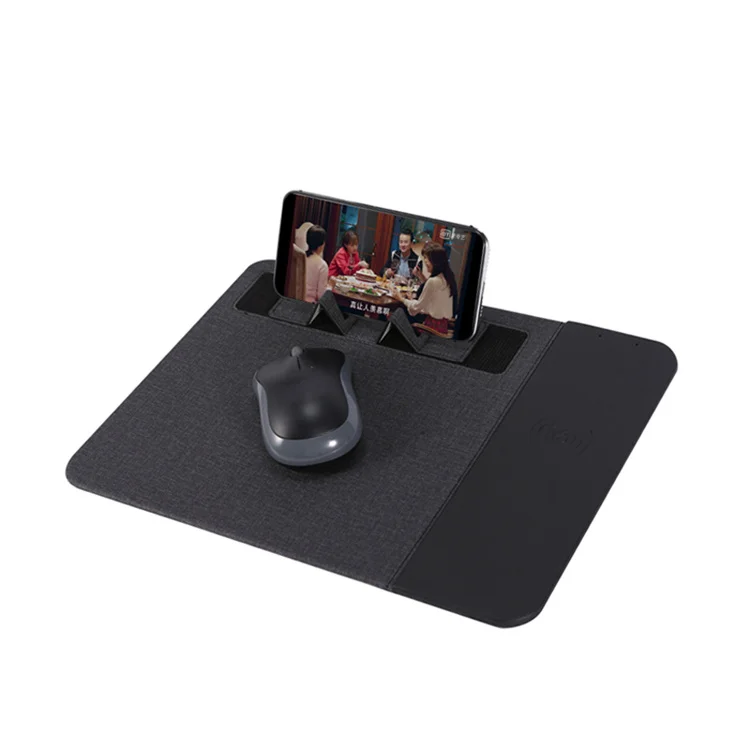 Dual-use Office Desk Mobile Phone Qi Wireless Charging Mouse Pad Charger Mice Mat