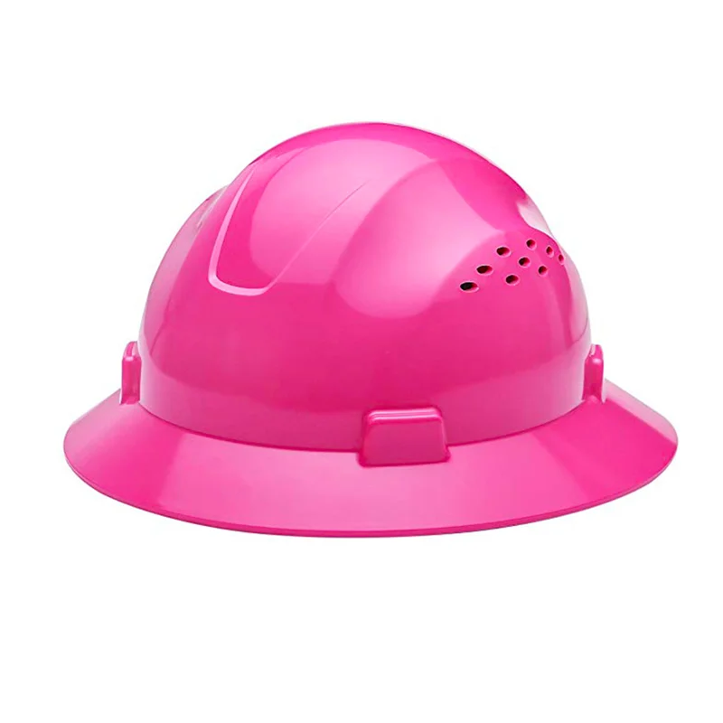 Full Brim Hard Hats ABS Construction Safety Helmets With Venting