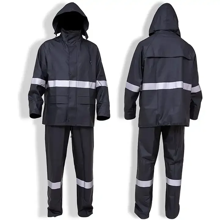 Hot Selling Reflective Vinyl Rain Coats Adults Waterproof Raincoat Motorcycle for Mens Outdoor Rain Coat Jacket