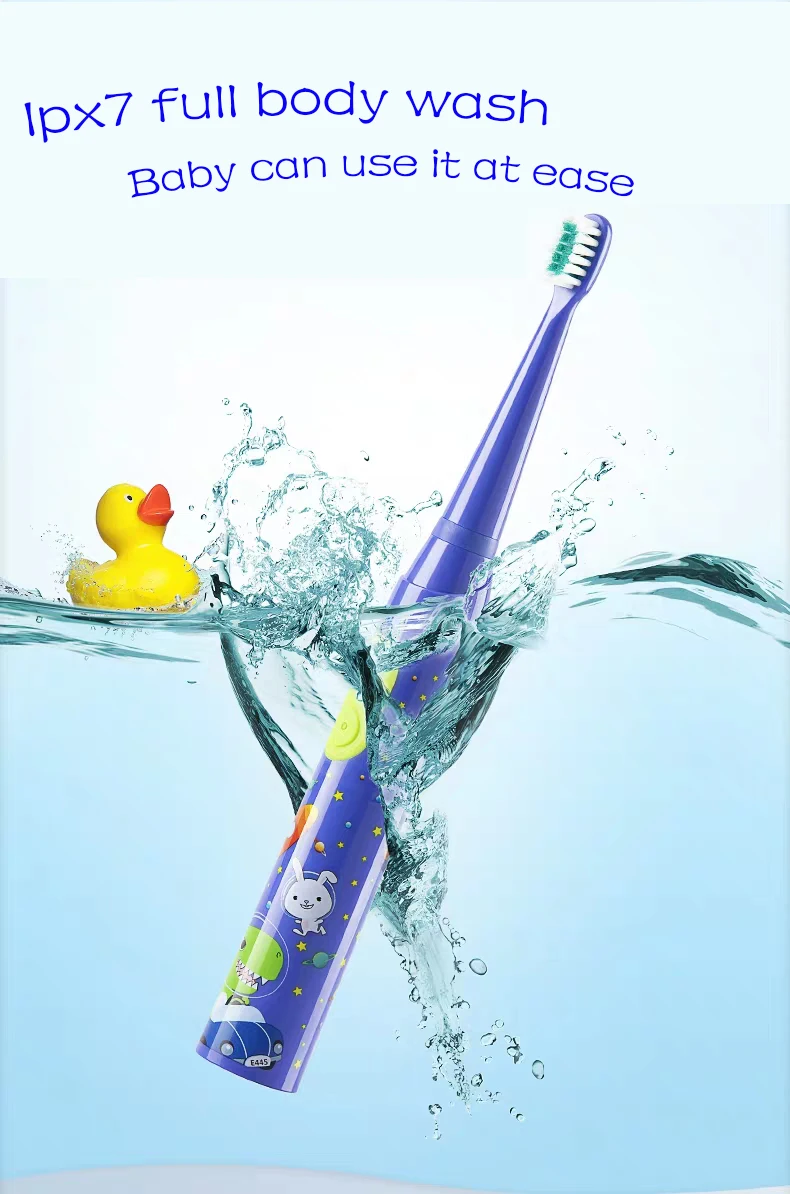 
SN606 IPX7 Waterproof design ultrasonic rechargeable electric toothbrush for kids 