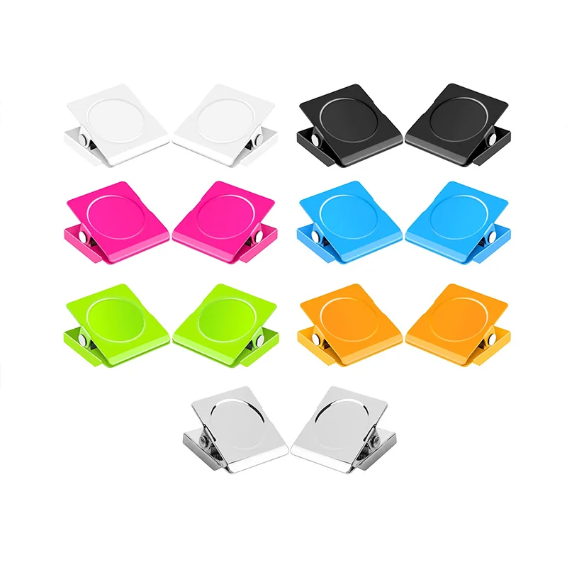 Colorful Magnetic Clips Magnetic Metal Chip Clips Fridge Magnets Refrigerator Whiteboard Locker Magnets Heavy Duty Clip