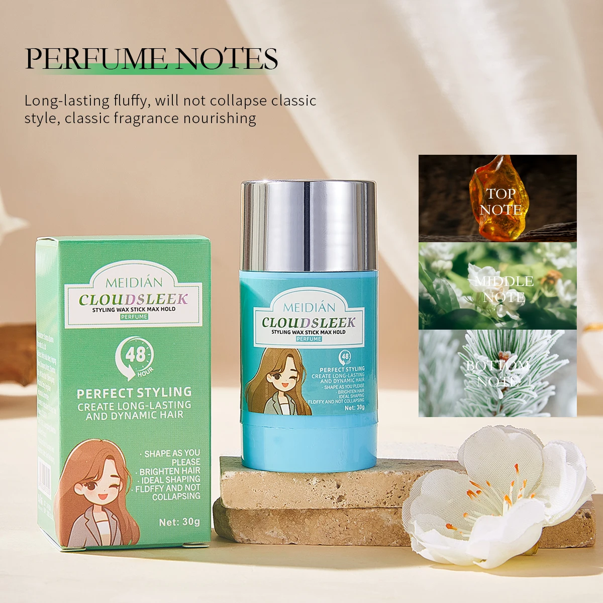 Original Private Label Men Women Hair Gel Styling Products Use Not Greasy Edge Control hair wax stick For Hair Fixed