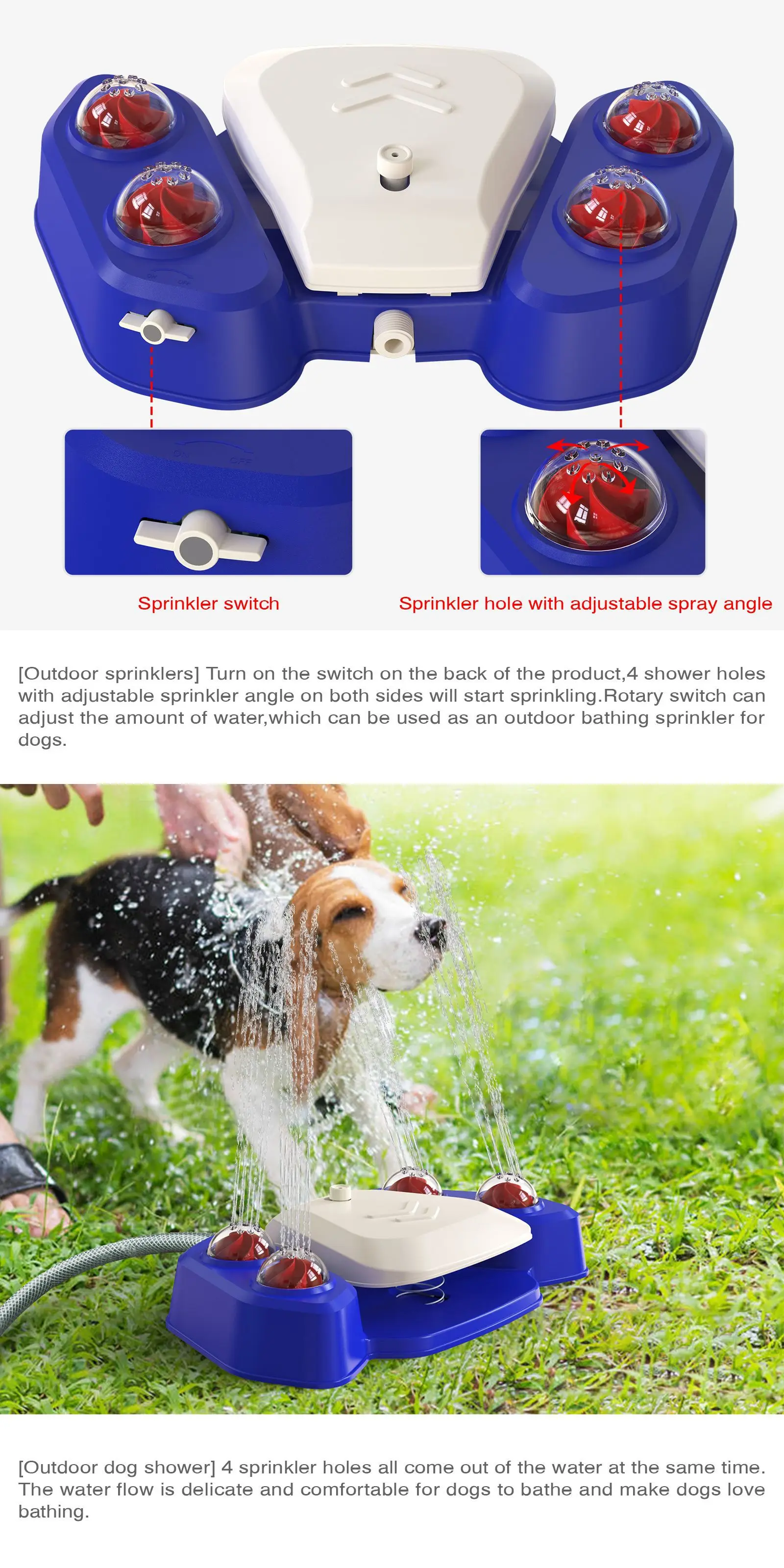 Amazon Hot Pet Supplies Wholesale Company Pet Water Dispenser Toy Dog Water Shower Toy