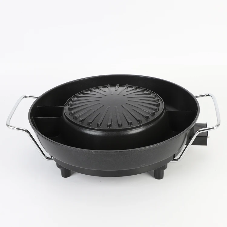 2 in 1 electric smokeless grill and hot pot hot pot shabu shabu electric grill plate