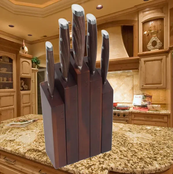 2024 Recommended Product 2 Piece Family Utility Cookbest 5pcs stainless steel knife set kitchen knives set with wooden block