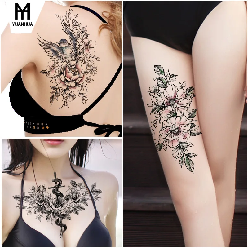 Private Label Sexy Tattoos Half arm Tattoo Stickers Wholesale Temporary Waterproof Fake Tatoo