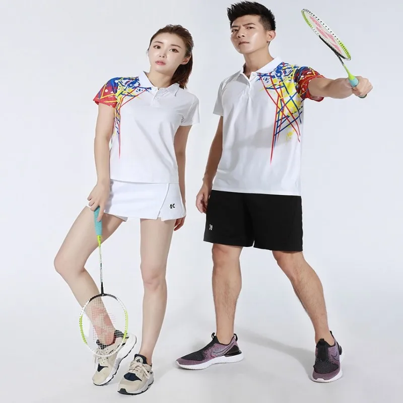 Quick Dry Badminton Suit Unisex Sports Suit Set Table Tennis Custom Polo Shirt Tennis Jersey Golf Shirt Table Tennis Shirts