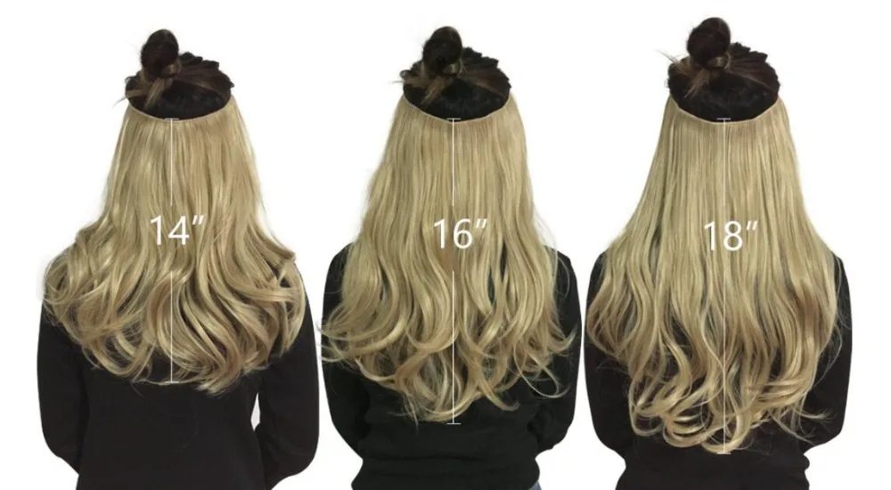  Invisible Wire Hair Extensions Secret Transparent Fish Line NO CLIP in Curly Wavy Hidden Crown Hairpiece for