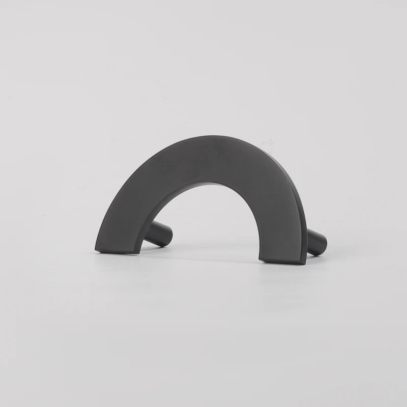 Qiansi HK0166 Half Moon Solid Brass Furniture Handle Modern Cabinet Kitchen Cupboard Drawer Door Handles Pull