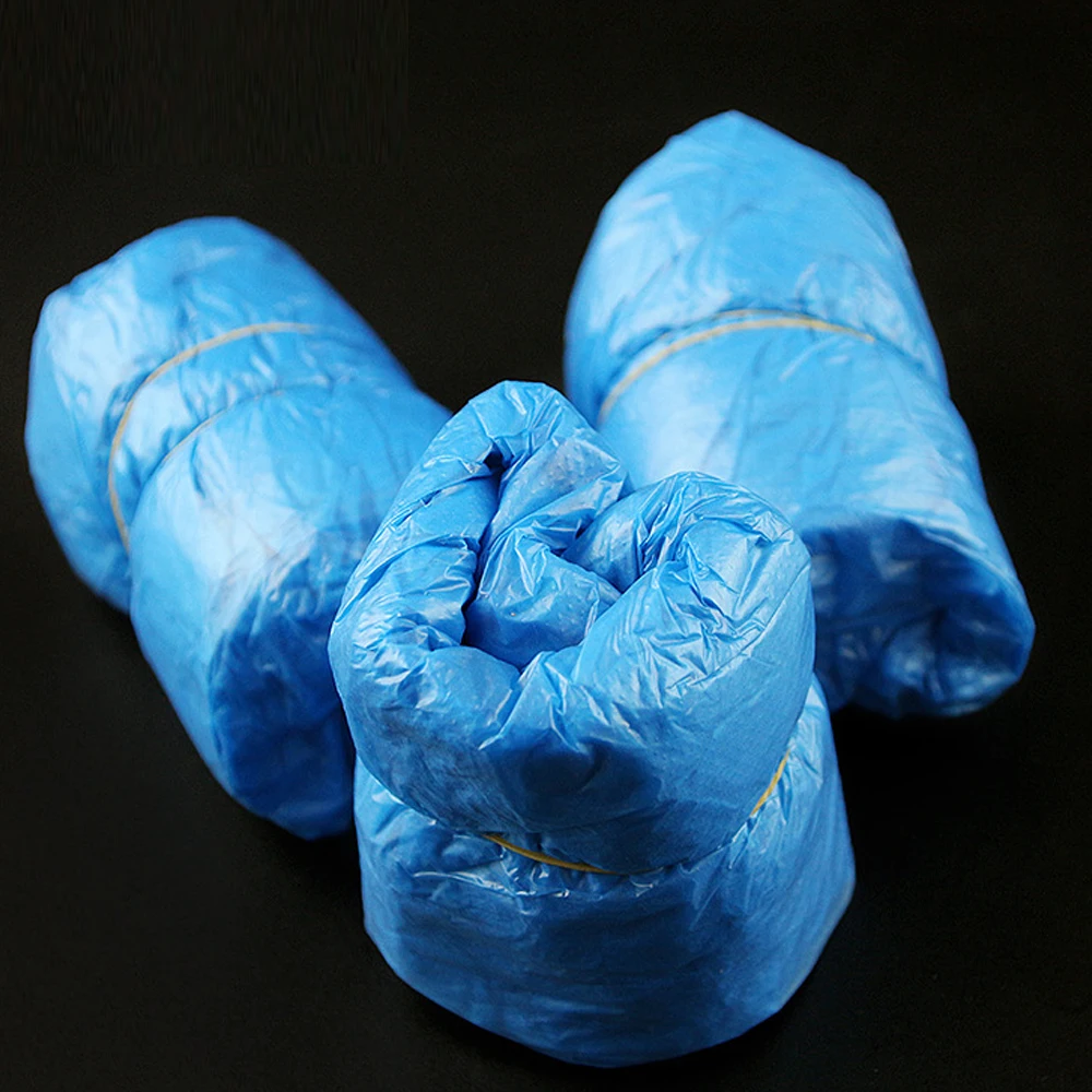 
2020 Waterproof Blue Plastic CPE Polyethylene Disposable Shoe Covers 
