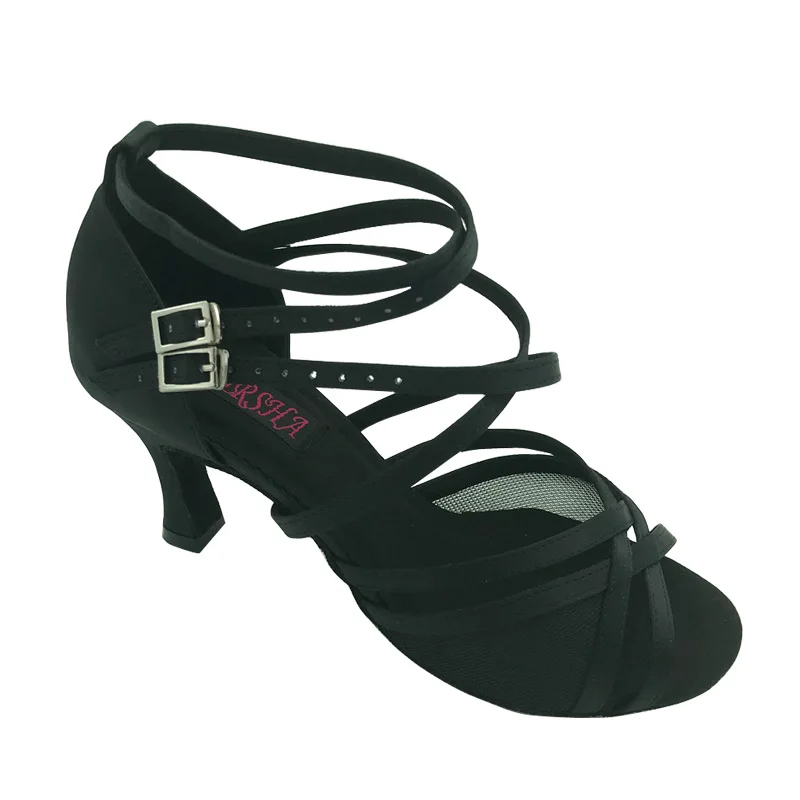 
Double Straps Latin dance shoes salsa shoes tango shoes for women 6208B-BLK 