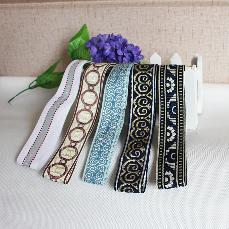 High quantity 40 mm home textile accessories trim knitting webbing jacquard ribbon tape woven twill mattress tapes