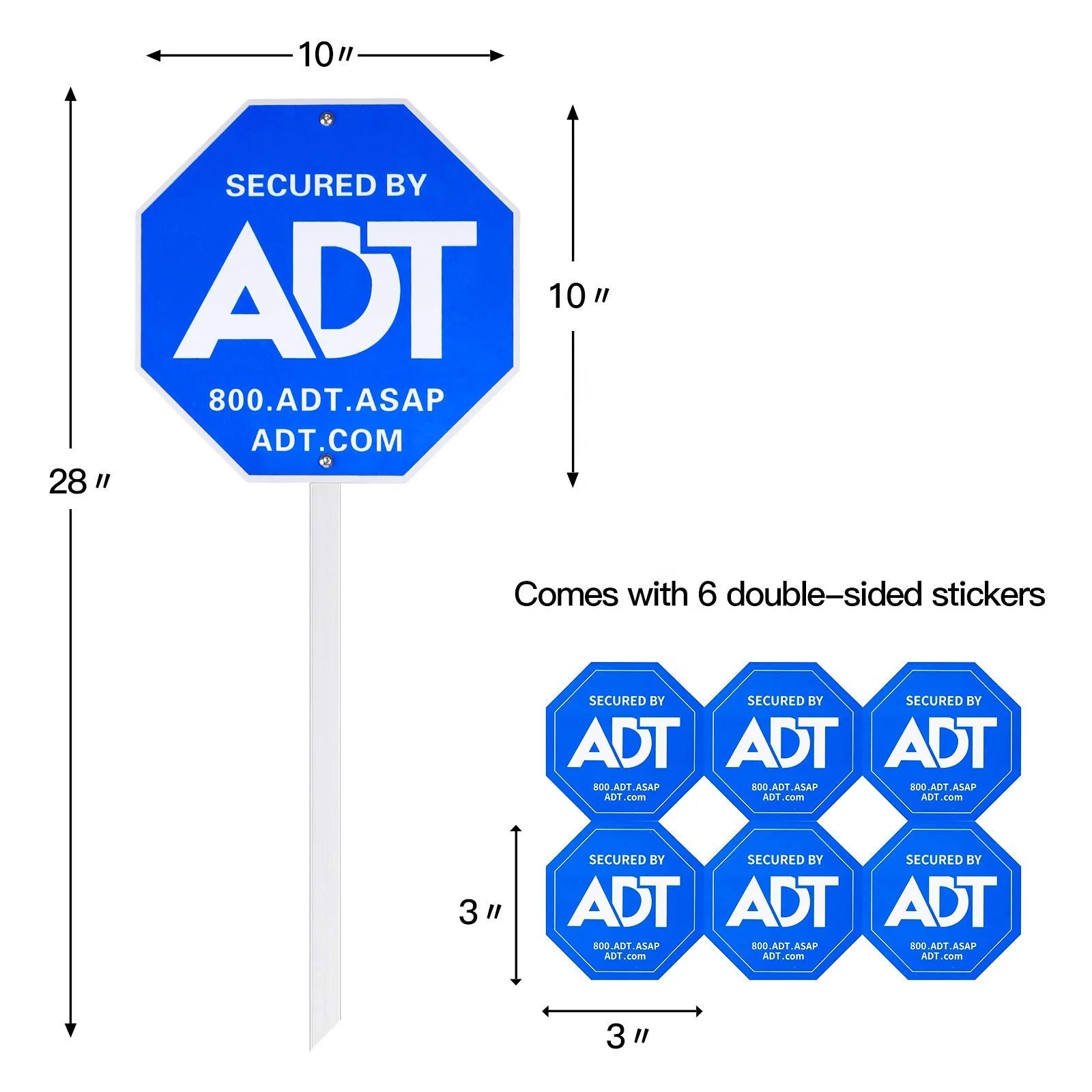 Securun Custom ADT знаки безопасности алюминиевый светоотражающий знак двора защита частной собственности