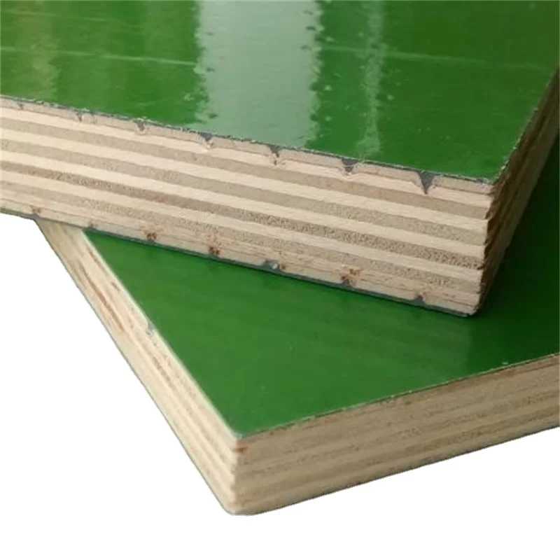Hot Sale Building Plastic Formwork Plywood 18mm PVC Green Plastic Film Faced Plywood Sheet