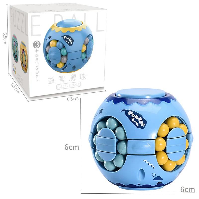 Hot sale Puzzle Ball Creative Rotating Magic Bean Hand Spinner Stress Relief Fidget Toys for Kids