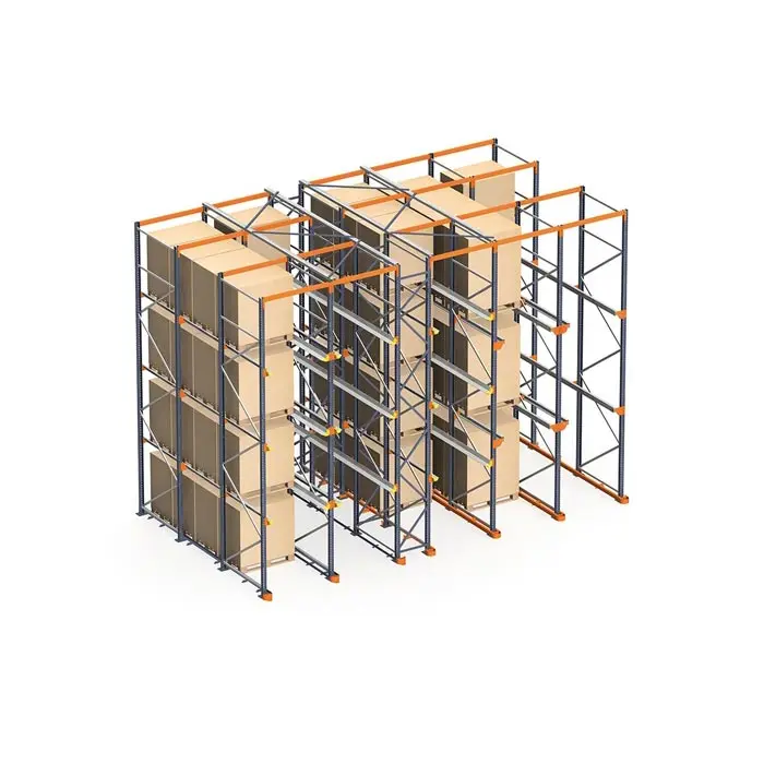 Custom through warehouse shelf system driven shelf system / stacked shelf