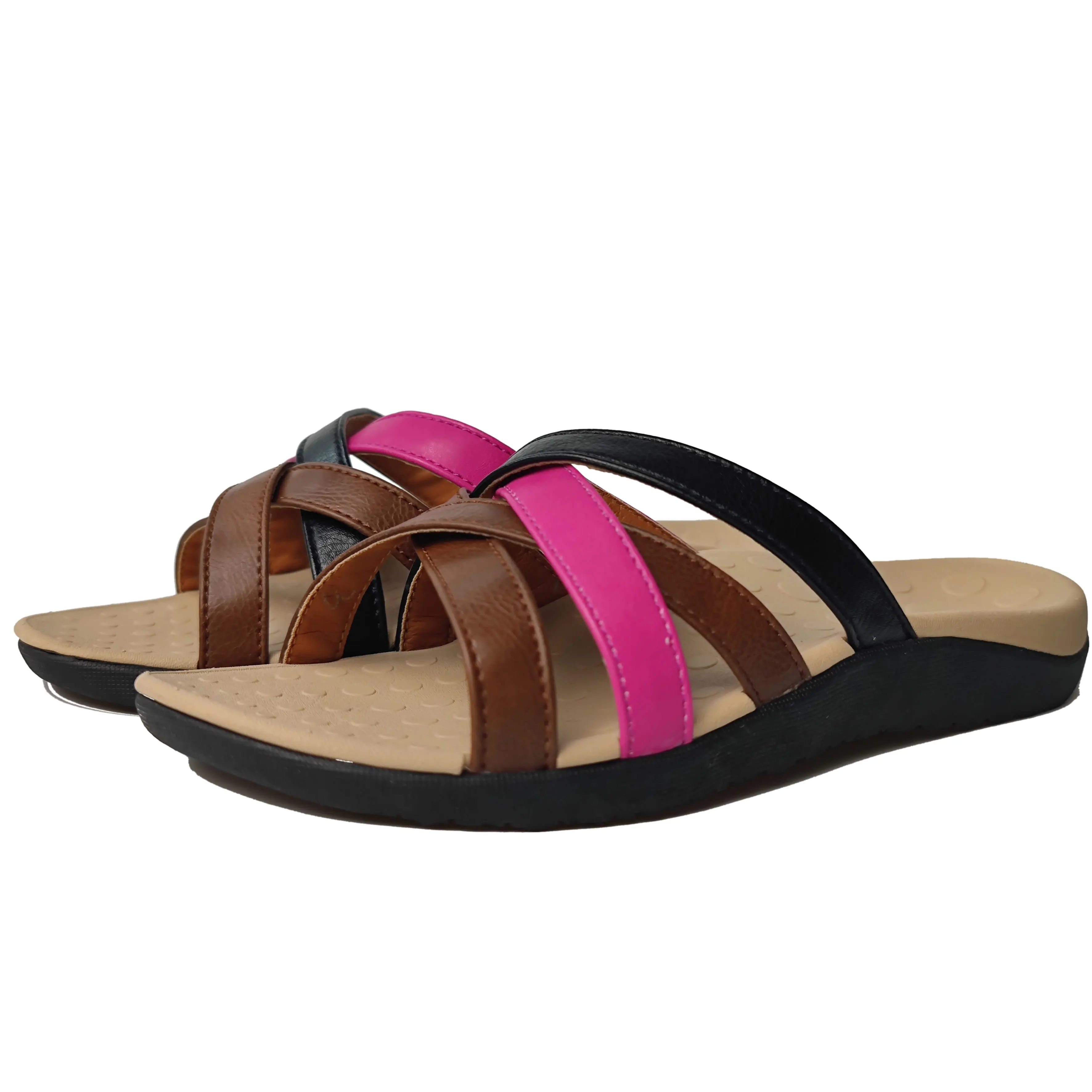 CUSTOM Cross Band Wide Size Unisex Women Luxury Medical Orthopedic Slingback Rubber Sandals Shoes For Woman