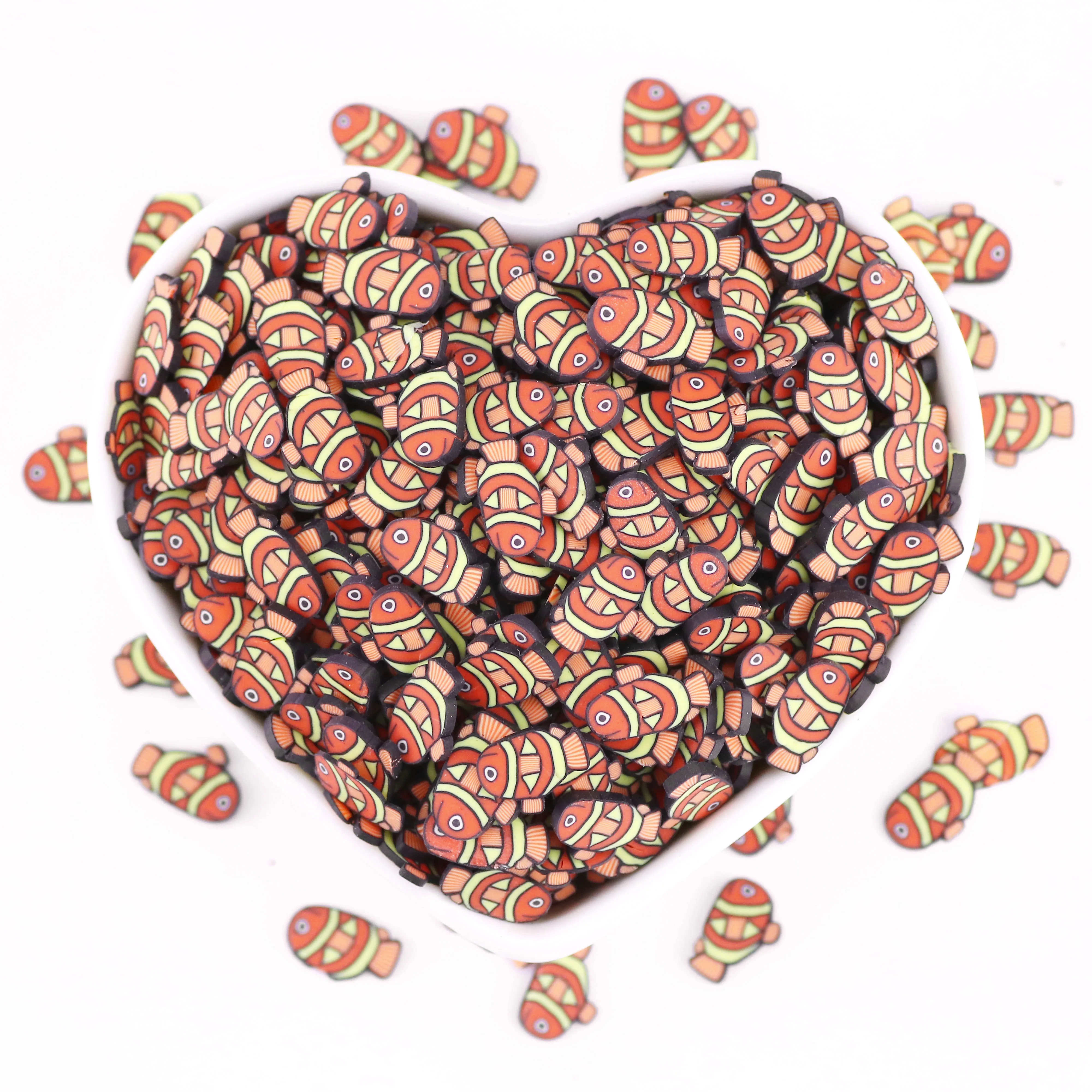 1KG 10 MM Polymer Clay Cute Red Fish Sprinkles Polymer Clay Sprinkles For Slime Filler DIY Craft  Decoration Nail Art