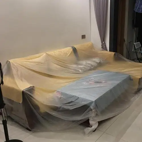 Environmental protection furniture storage bag moving bag Side Gusset Bag clear plastic protective film