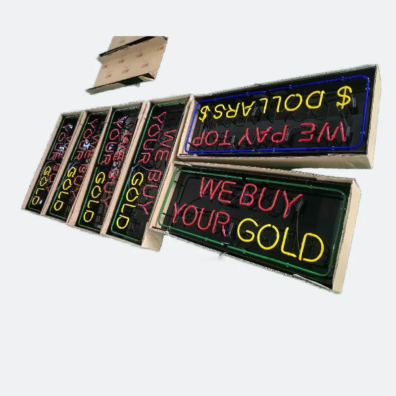 wholesale china factory price glass tube custom we buy your gold neon sign for party home bar advertising
