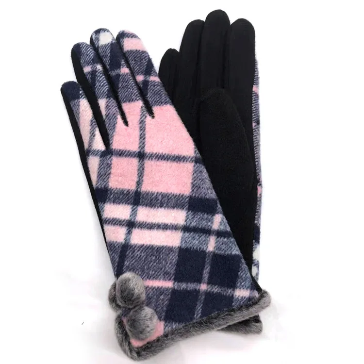 Осенне-зимние детские Студенческие корейские кашемировые плотные теплые перчатки с сенсорным экраном