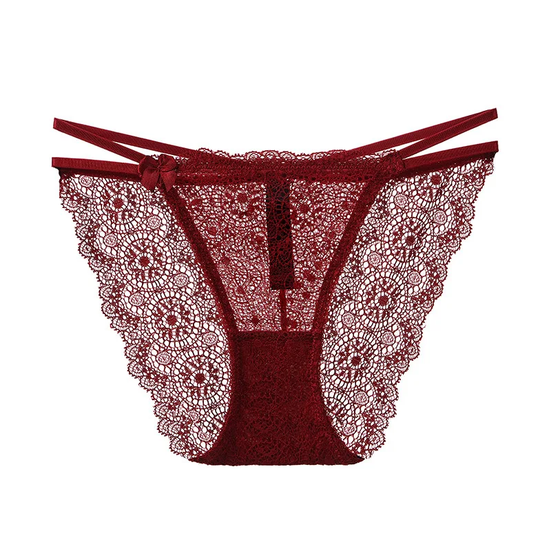 High Quality Women Lace Thong Panties String Women Thong G-String Pure Color Lingerie Lace Underwear