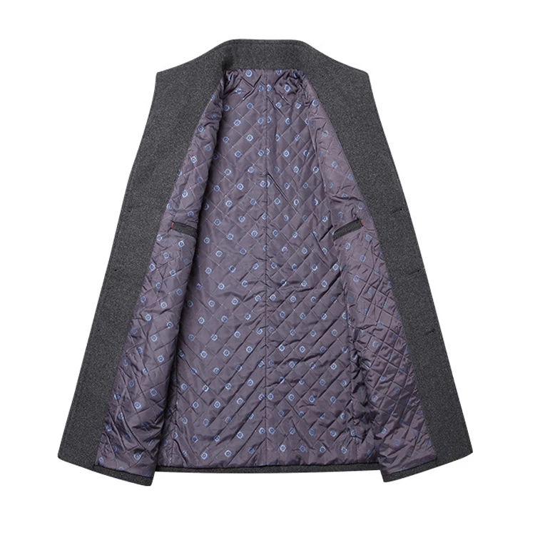 Wholesale trench coat 700g cashmere Comfortable and warm in winter veste longue homme mens wool coats