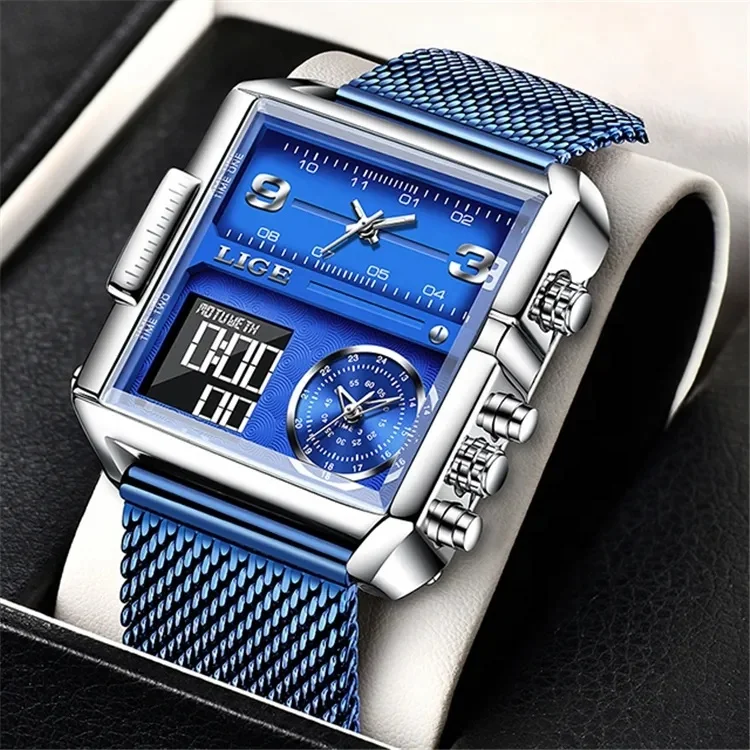 reloj lige montre hombre 8925 New Sports Men Top Brand Waterproof Wristwatch Quartz Analog Digital Watches Relogio Masculino