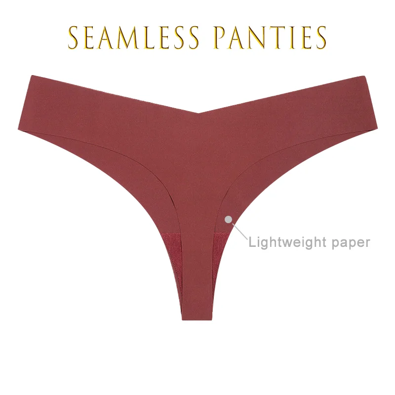 Hot Sell Wholesale Seamless Panties Ice Silk Hot Thong No Show Invisible Lingerie Women Seamless Panties Bikini Sexy for Women