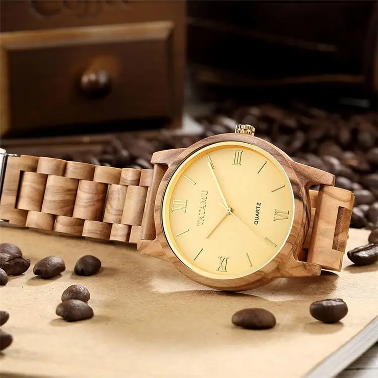 
 Женские, модные, с застежкой-бабочкой, с японским кварцевым механизмом, оптовая продажа, мужские деревянные наручные часы  