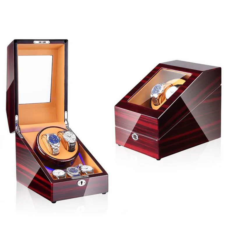 Watch Winder for Automatic Watches Box Mechanical Watch Rotator Holder Storage Boxes 5th Gear Adjustment Battery Available
