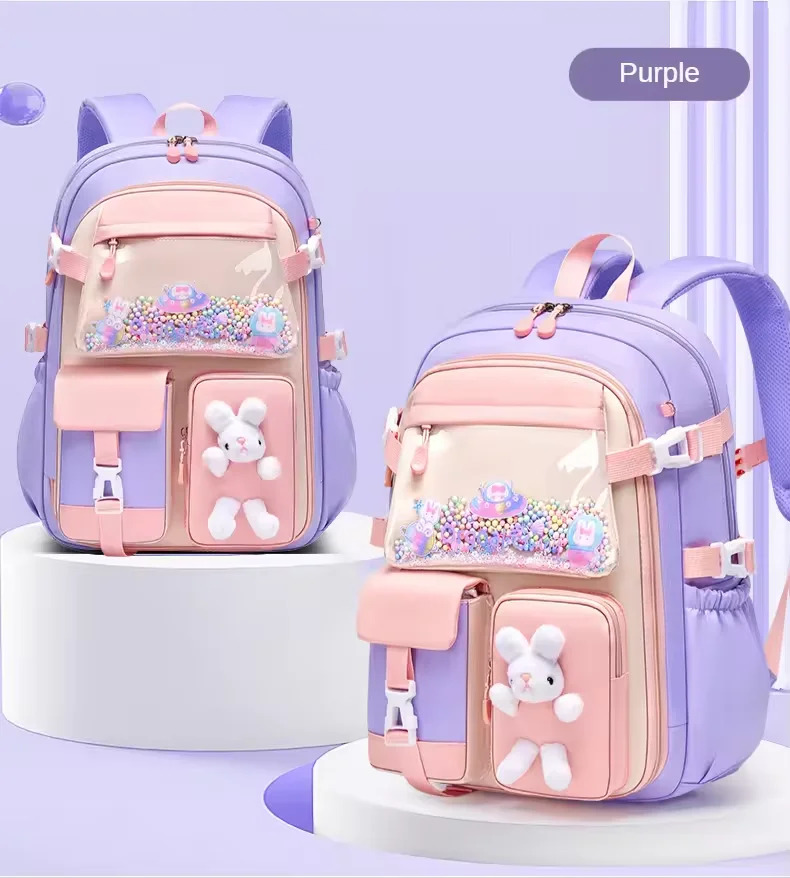 Wholesale Primary Kids School student bag Lightweight Children Backpack Kawaiyi Waterproof Schoolbag Large Capacity bag For Kids