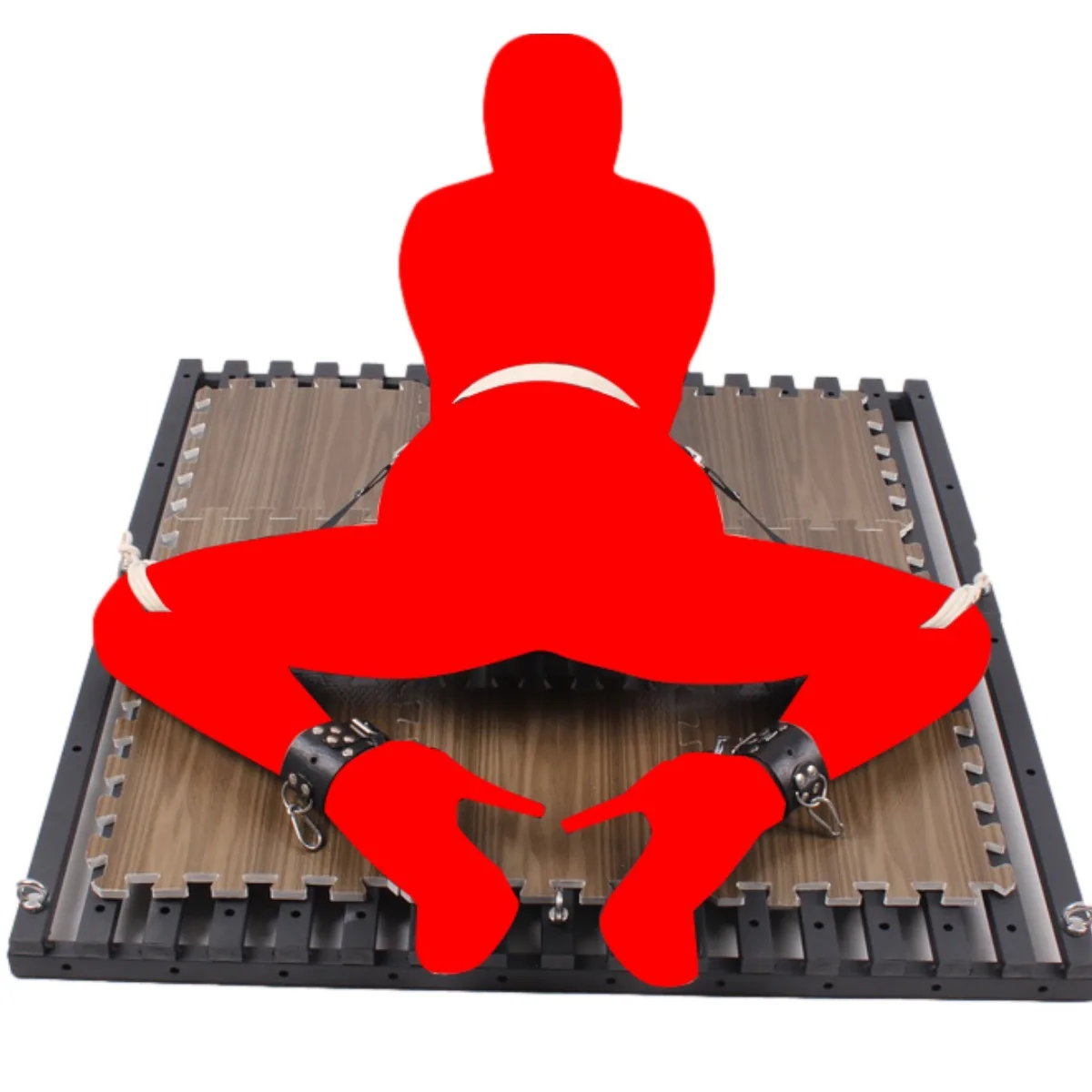 SM Slave Training Bed Bondage Sex Furniture Fixed Limb Handcuff Rope Restraint Frame Sex Couple Games Board