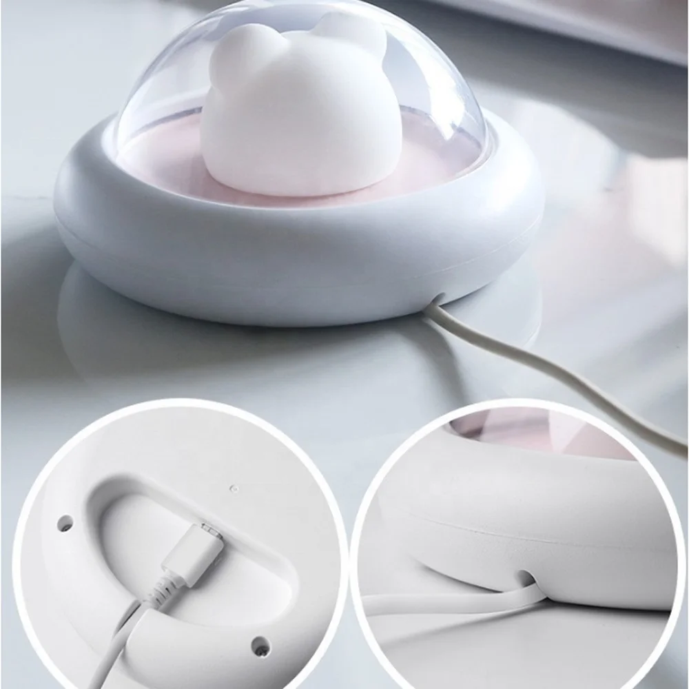 Wholesale Baby Nursery Lamp USB Silicone Night Light Bedside RGB Pat Light LED Cartoon Color Changing Light Gift Home Decor