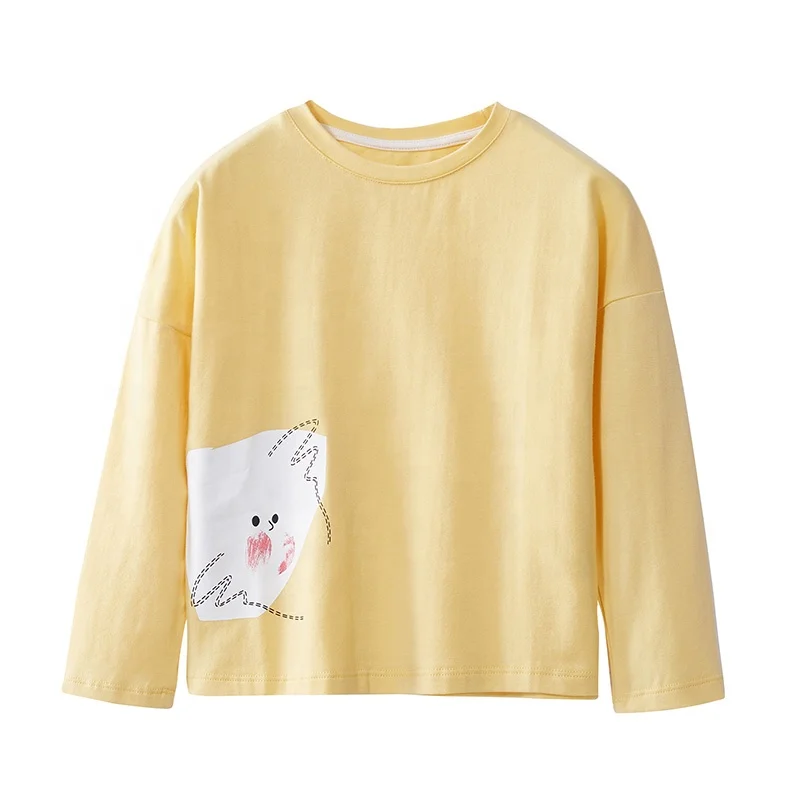 
Gabby Loop Kids Lovely Yellow Soft Long Sleeve 100% Cotton T-Shirt For Children Unisex T Shirt High Quality 